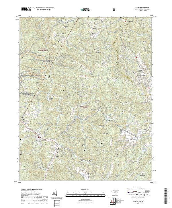Elk Park topographic map thumbnail