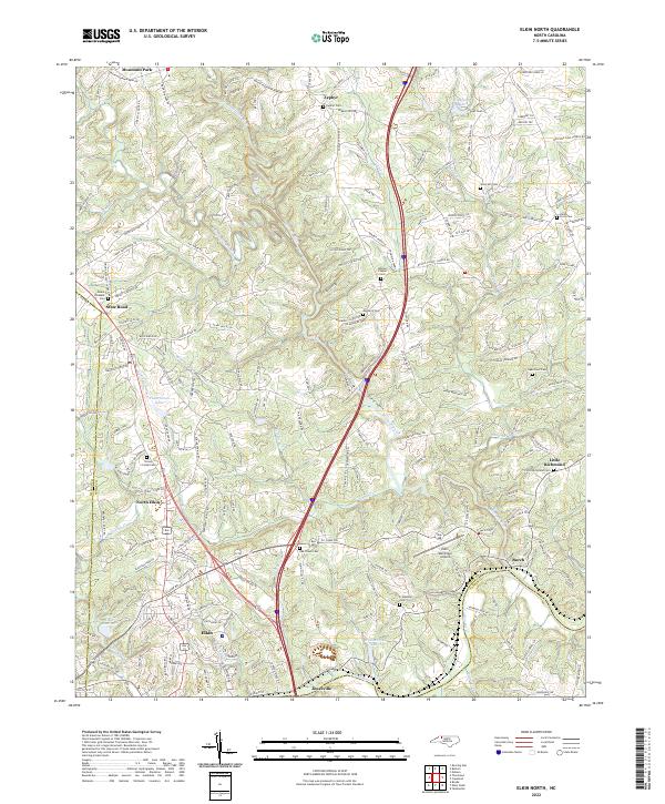 Elkin North topographic map thumbnail