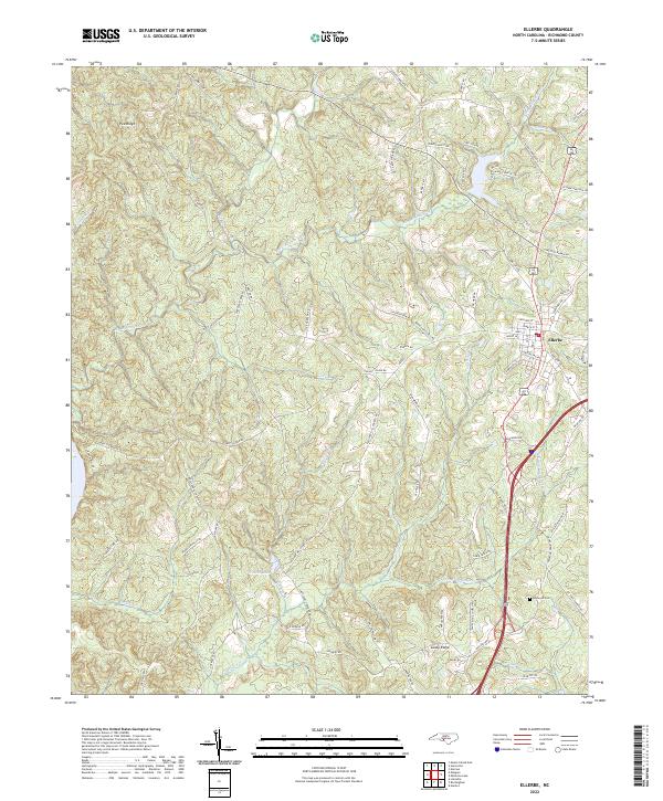 Ellerbe topographic map thumbnail