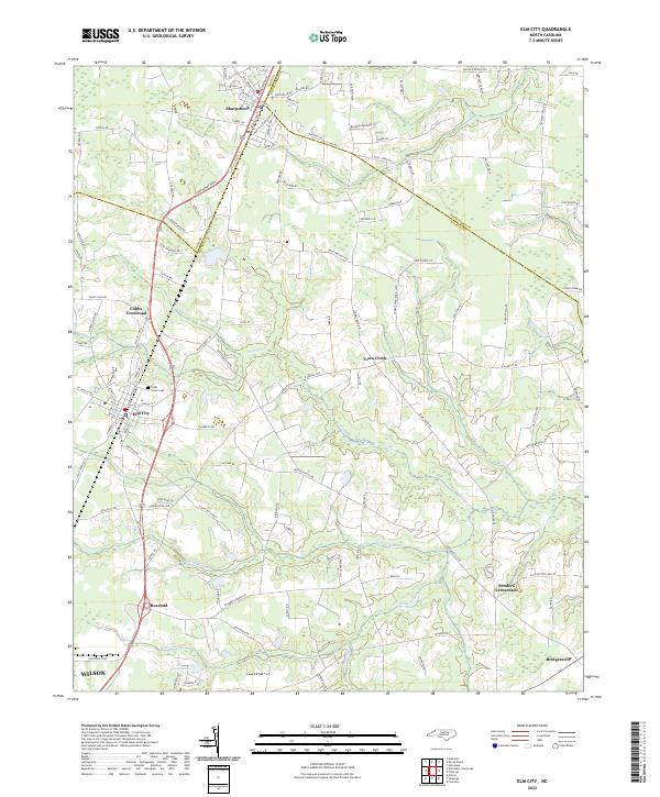 Elm City topographic map thumbnail