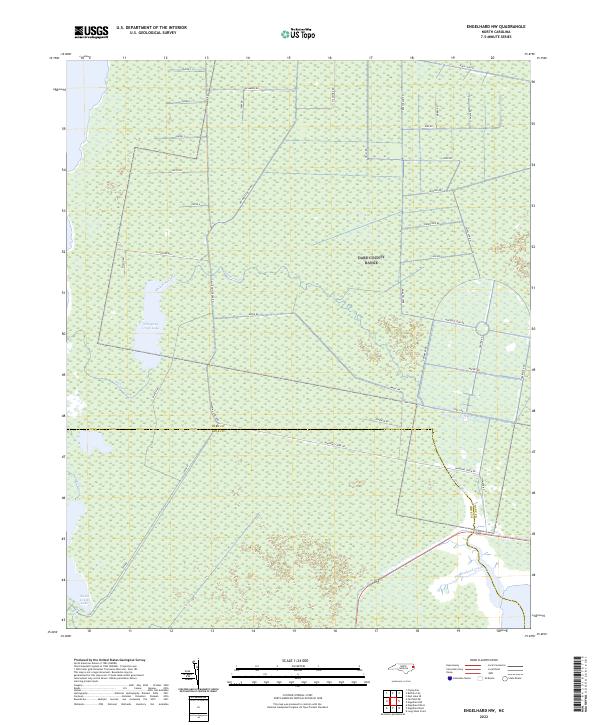 Engelhard NW topographic map thumbnail