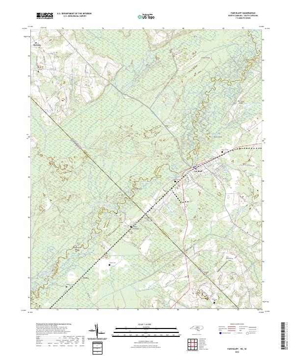 Fair Bluff topographic map thumbnail
