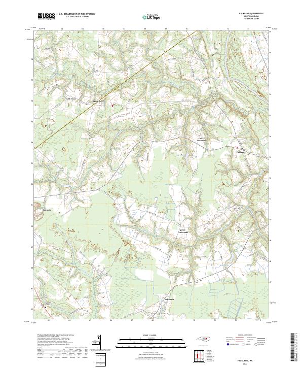 Falkland topographic map thumbnail