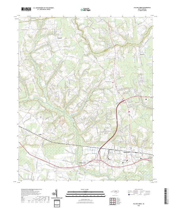 Falling Creek topographic map thumbnail