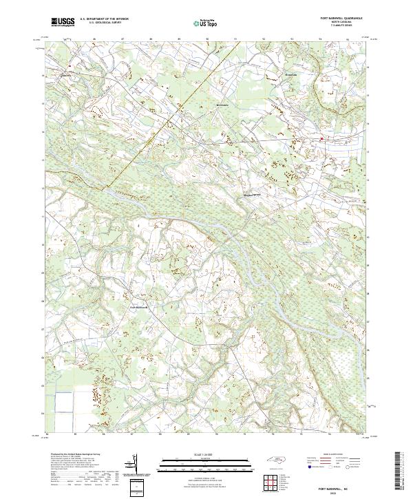 Fort Barnwell topographic map thumbnail