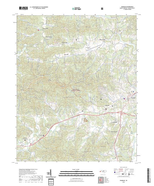 Franklin topographic map thumbnail
