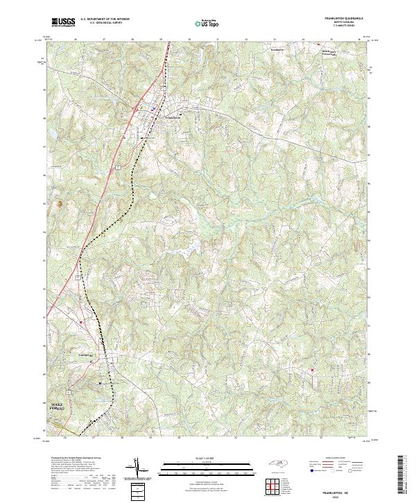 Franklinton topographic map thumbnail