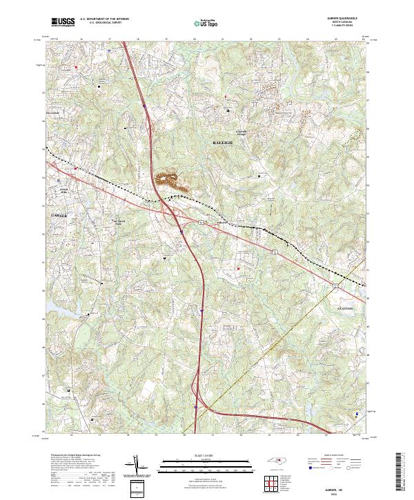 Garner topographic map thumbnail