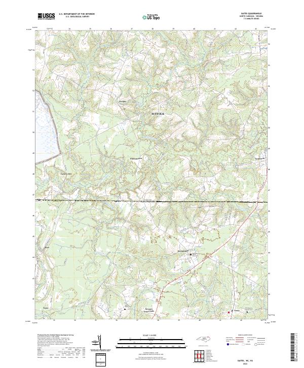 Gates topographic map thumbnail