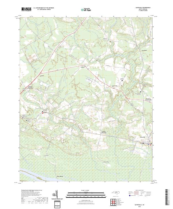 Gatesville topographic map thumbnail
