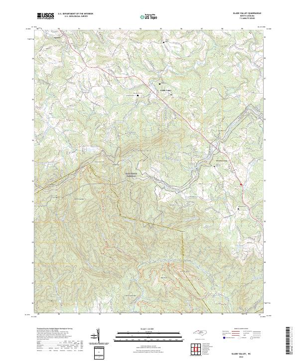 Glade Valley topographic map thumbnail