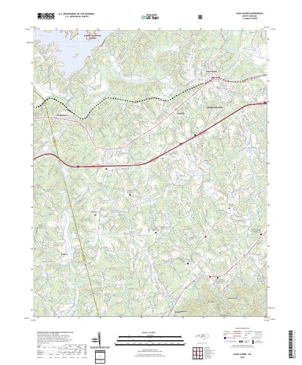 Glen Alpine topographic map thumbnail