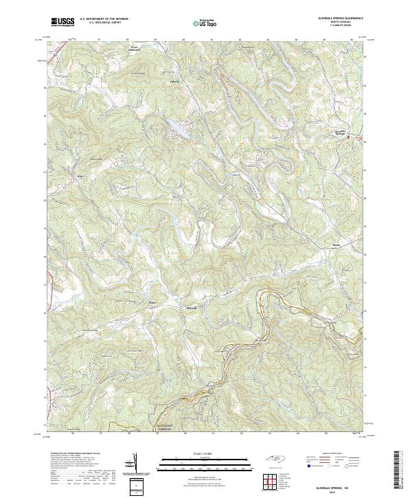Glendale Springs topographic map thumbnail