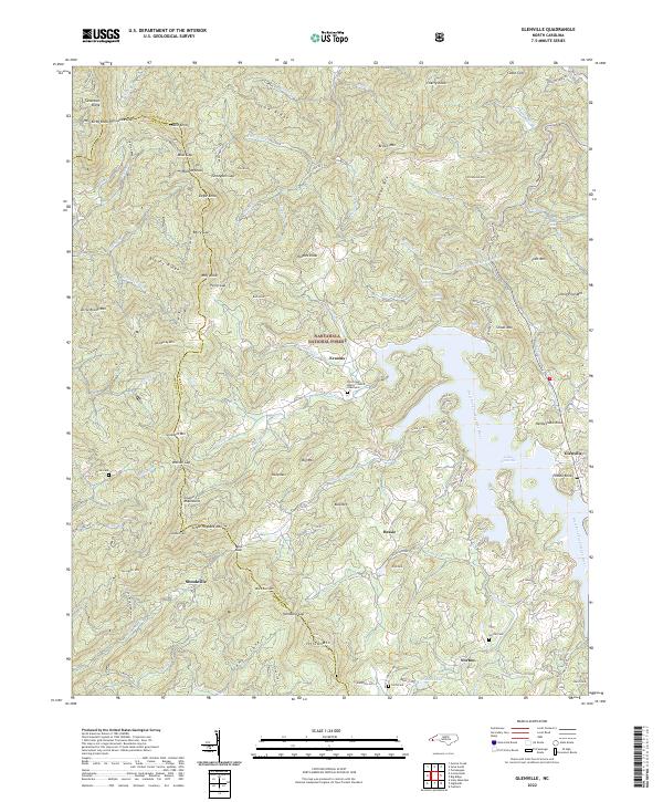 Glenville topographic map thumbnail