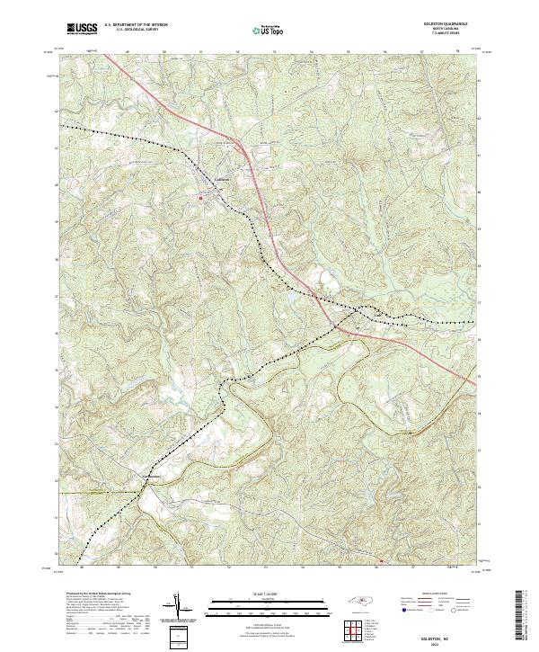 Goldston topographic map thumbnail