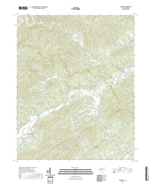 Grandin topographic map thumbnail