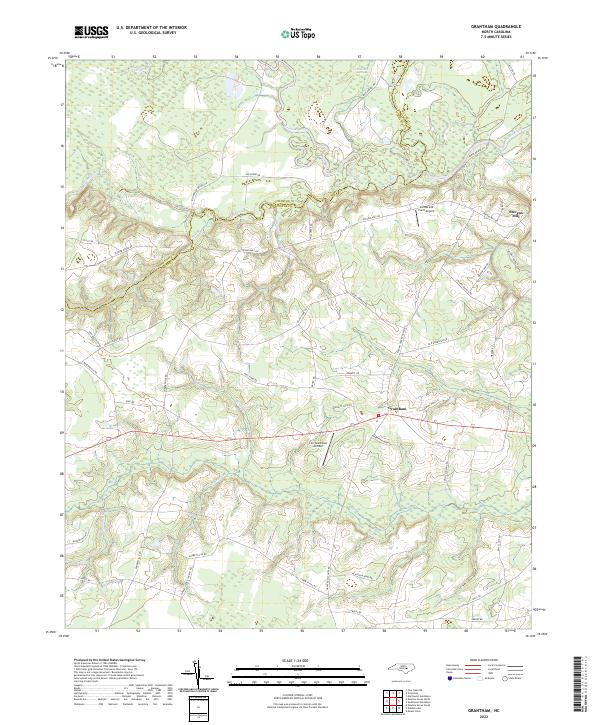 Grantham topographic map thumbnail