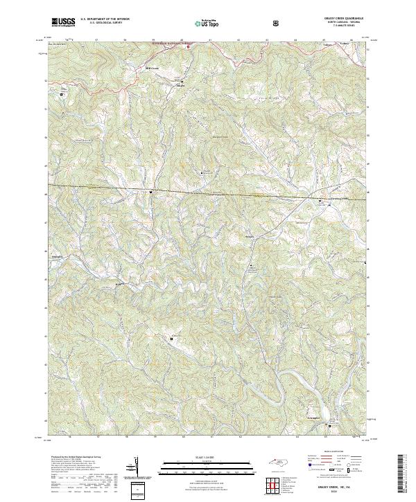 Grassy Creek topographic map thumbnail