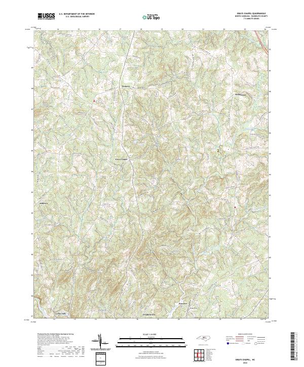 Grays Chapel topographic map thumbnail