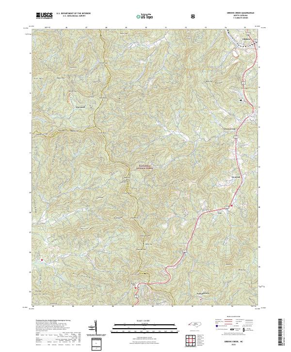 Greens Creek topographic map thumbnail