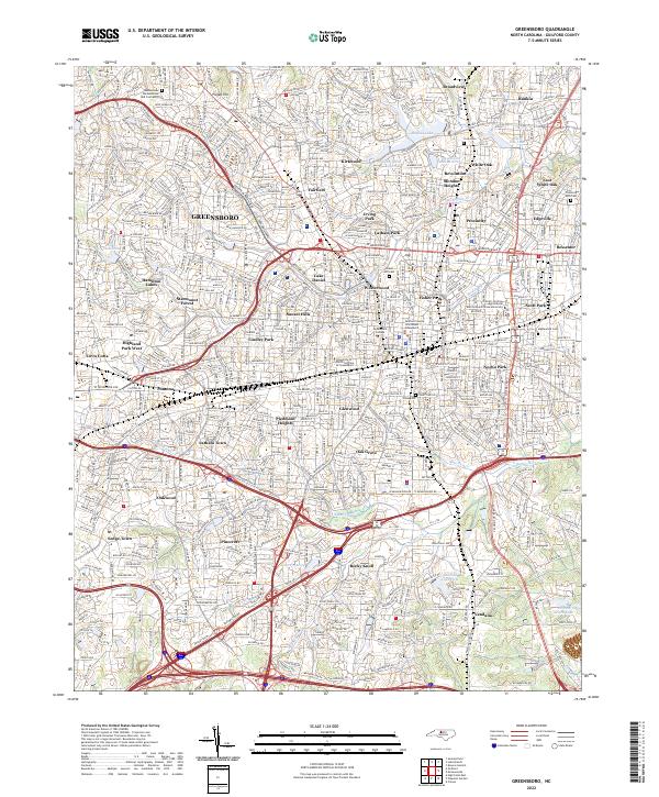Greensboro topographic map thumbnail