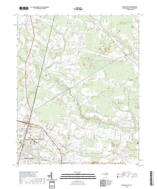 Greenville NE topographic map thumbnail