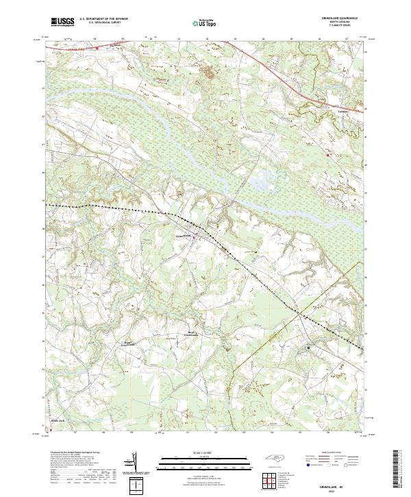 Grimesland topographic map thumbnail