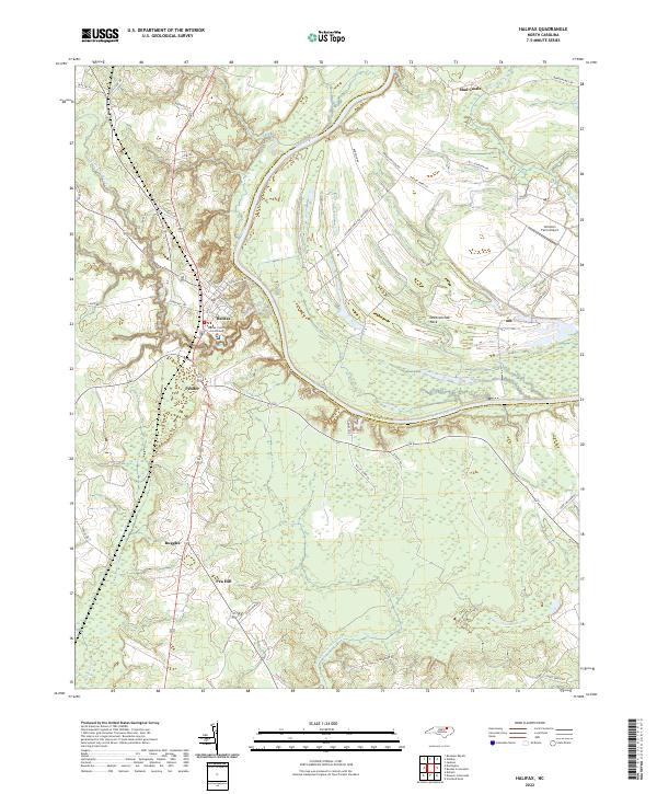 Halifax topographic map thumbnail
