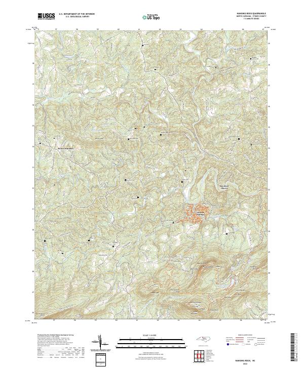 Hanging Rock topographic map thumbnail