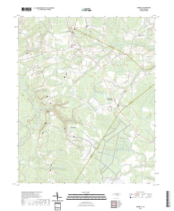 Harrells topographic map thumbnail