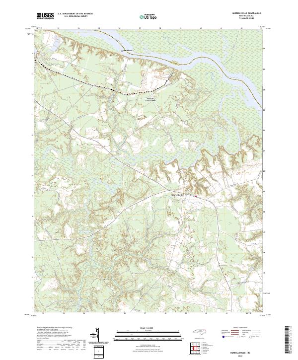 Harrellsville topographic map thumbnail