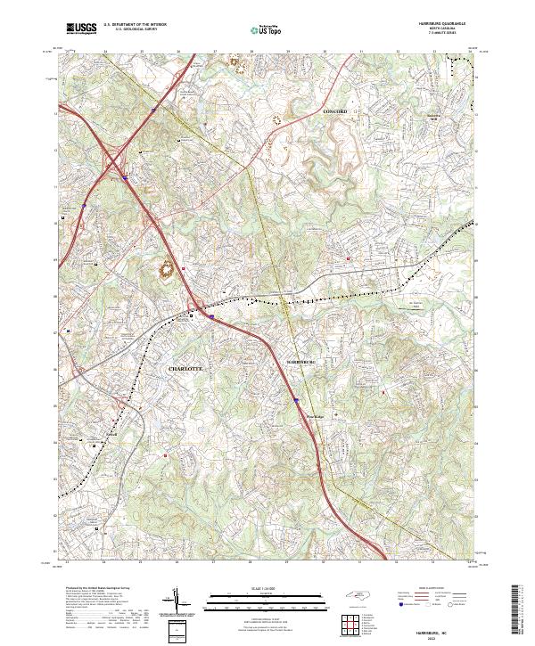 Harrisburg topographic map thumbnail