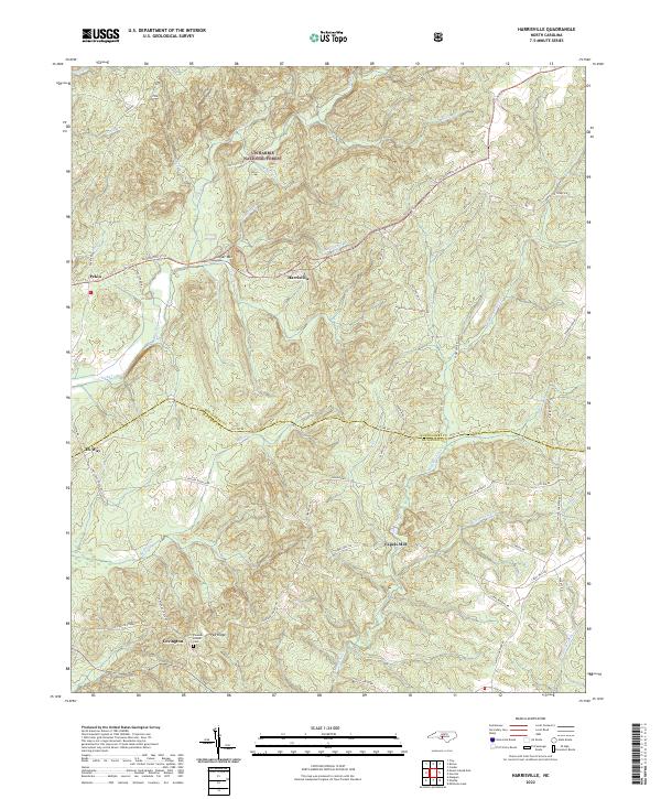 Harrisville topographic map thumbnail