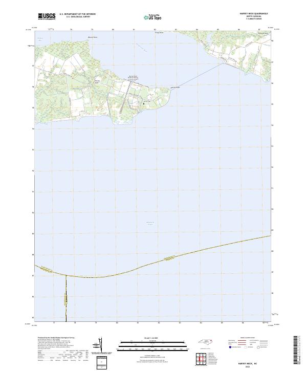 Harvey Neck topographic map thumbnail