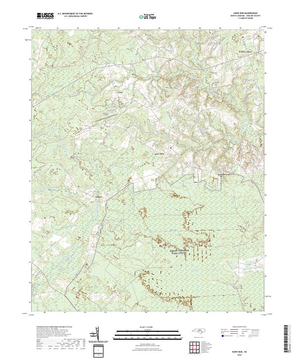Haws Run topographic map thumbnail