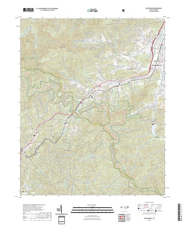 Hazelwood topographic map thumbnail