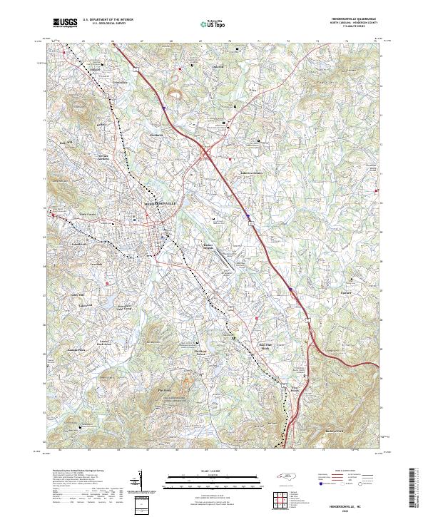 Hendersonville topographic map thumbnail