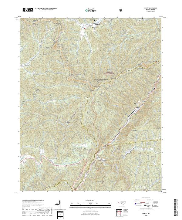 Hewitt topographic map thumbnail