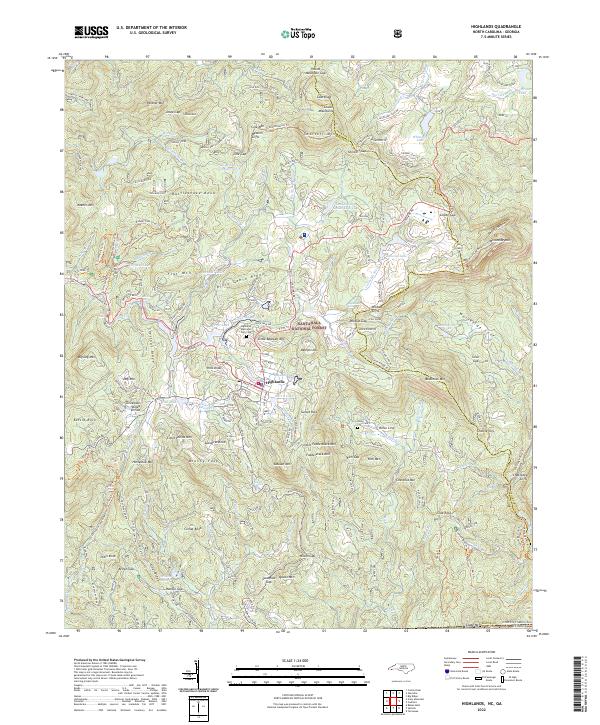 Highlands topographic map thumbnail