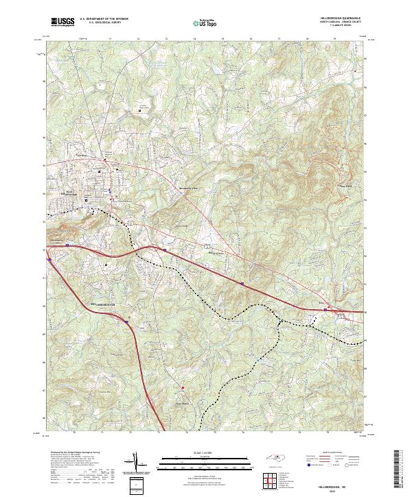 Hillsborough topographic map thumbnail