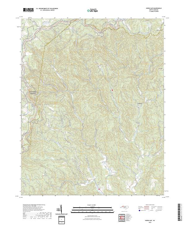 Horse Gap topographic map thumbnail