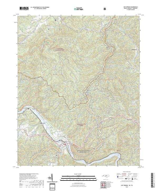 Hot Springs topographic map thumbnail