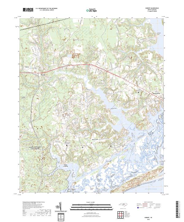 Hubert topographic map thumbnail