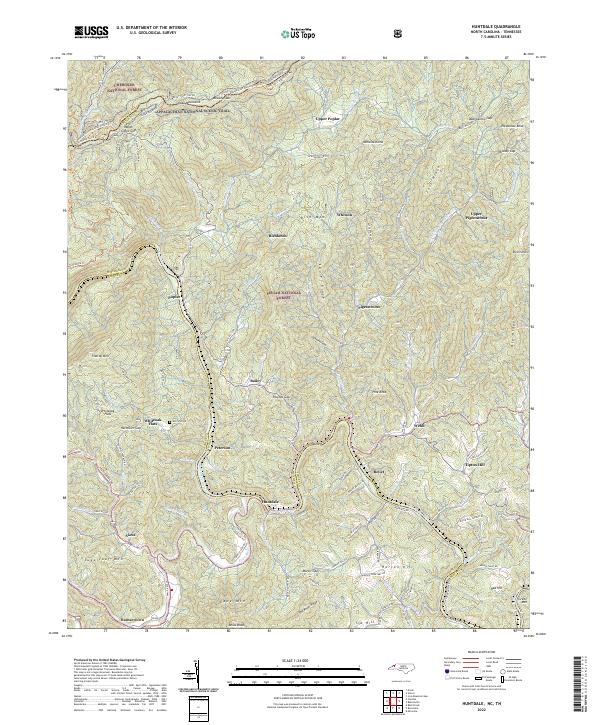 Huntdale topographic map thumbnail