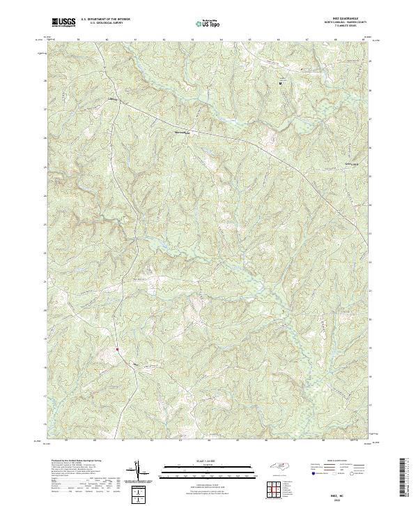 Inez topographic map thumbnail