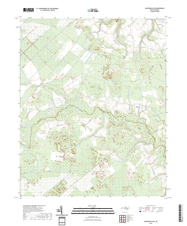 Jacksonville NE topographic map thumbnail