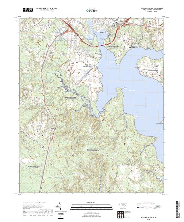 Jacksonville South topographic map thumbnail