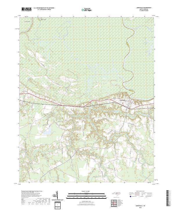 Jamesville topographic map thumbnail