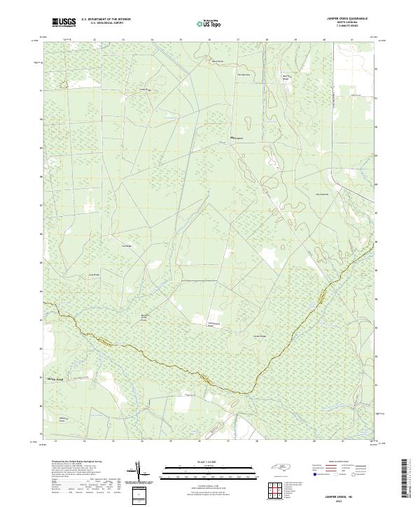Juniper Creek topographic map thumbnail