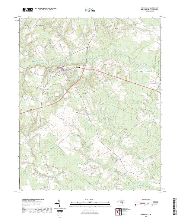 Kenansville topographic map thumbnail